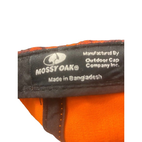 Mossy Oak Men's Safety Orange Hunting Hat Cap Adjustable Casual by Outdoor Cap - Picture 7 of 8